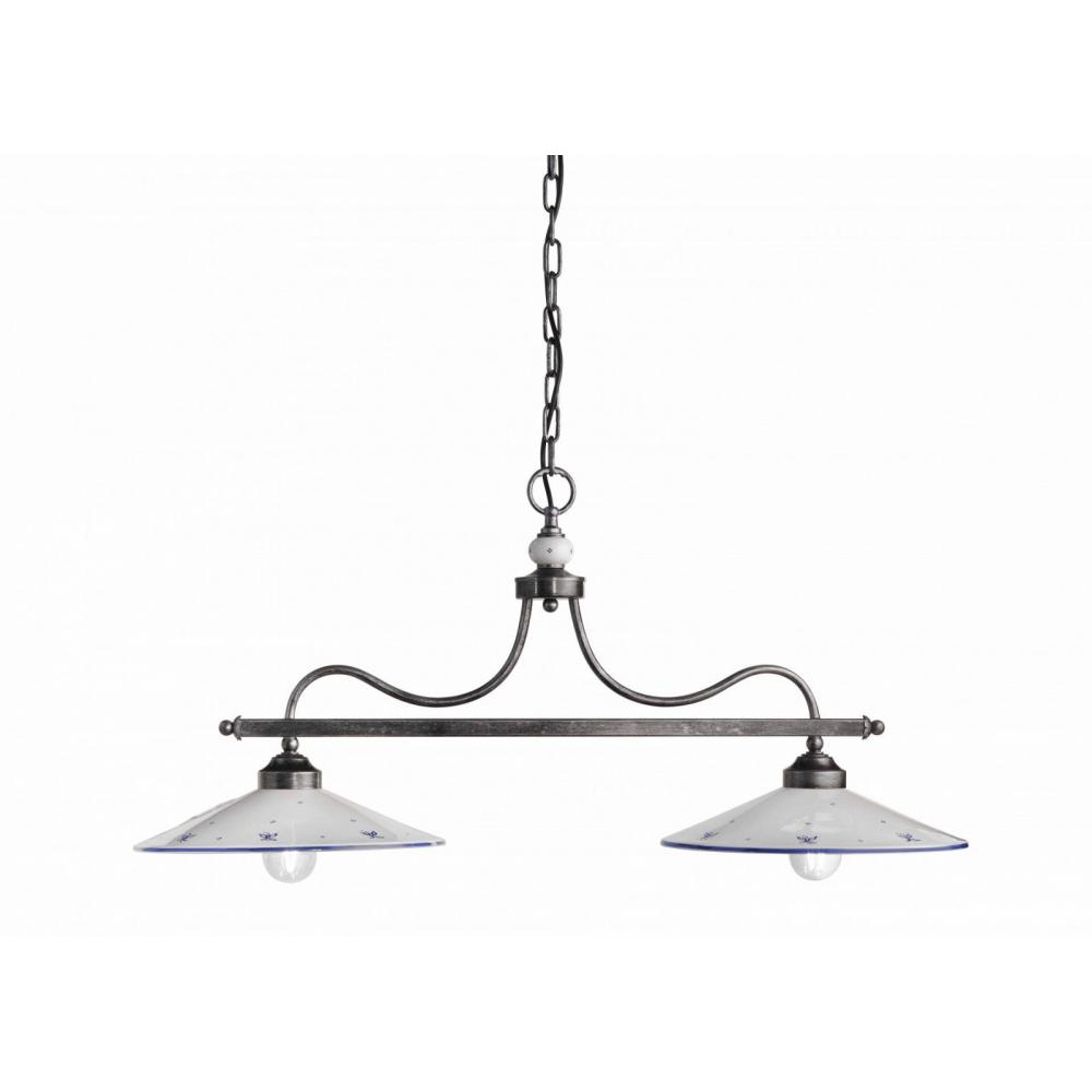 toskansky stylizovany malovana keramicka luster lampa osvetlenie kuchyna obyvacka country ferroluce malovana tienidlo tanier jedinecna renovacia dom chata balaton provansalsky provansz taliansky toskan lampa webshop la meridiana.jpg